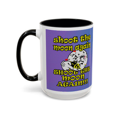 shoot the moon again - Accent Mug (light blue-purple wave)