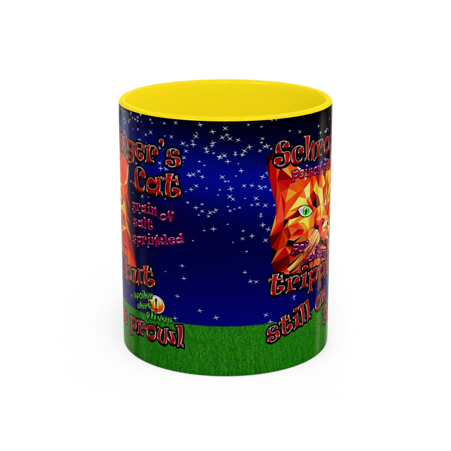 schrodinger's cat - Accent Mug ('snoops' background)