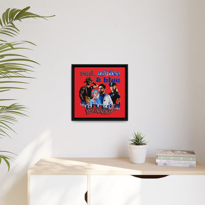 rw&b lives matter - framed canvas art (red)