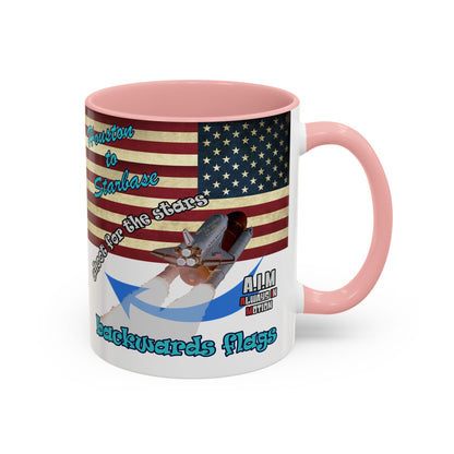 shoot for the stars - Accent Mug (white)