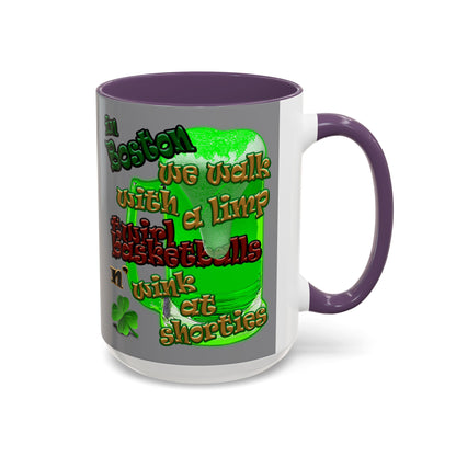 celtics logo - Accent Mug (grey)