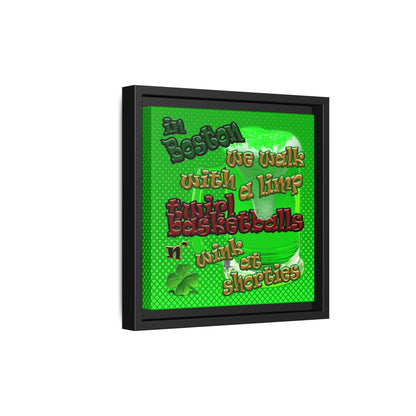 celtics logo - framed canvas art (logo green)