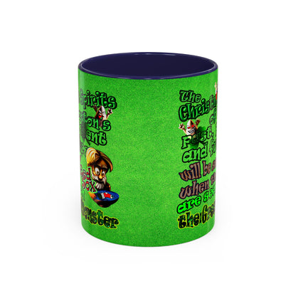 christmas spirits of boston - Accent Mug (green turf)