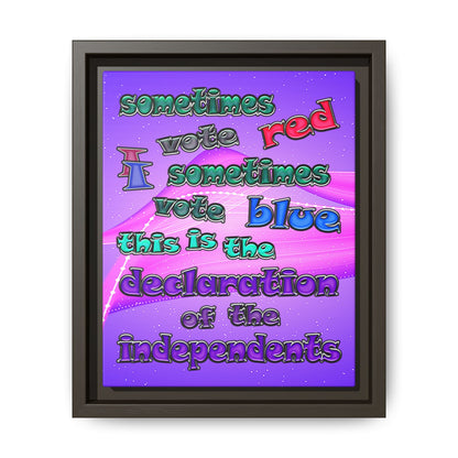 declaration of the independents - framed canvas art (purple-pink wave)