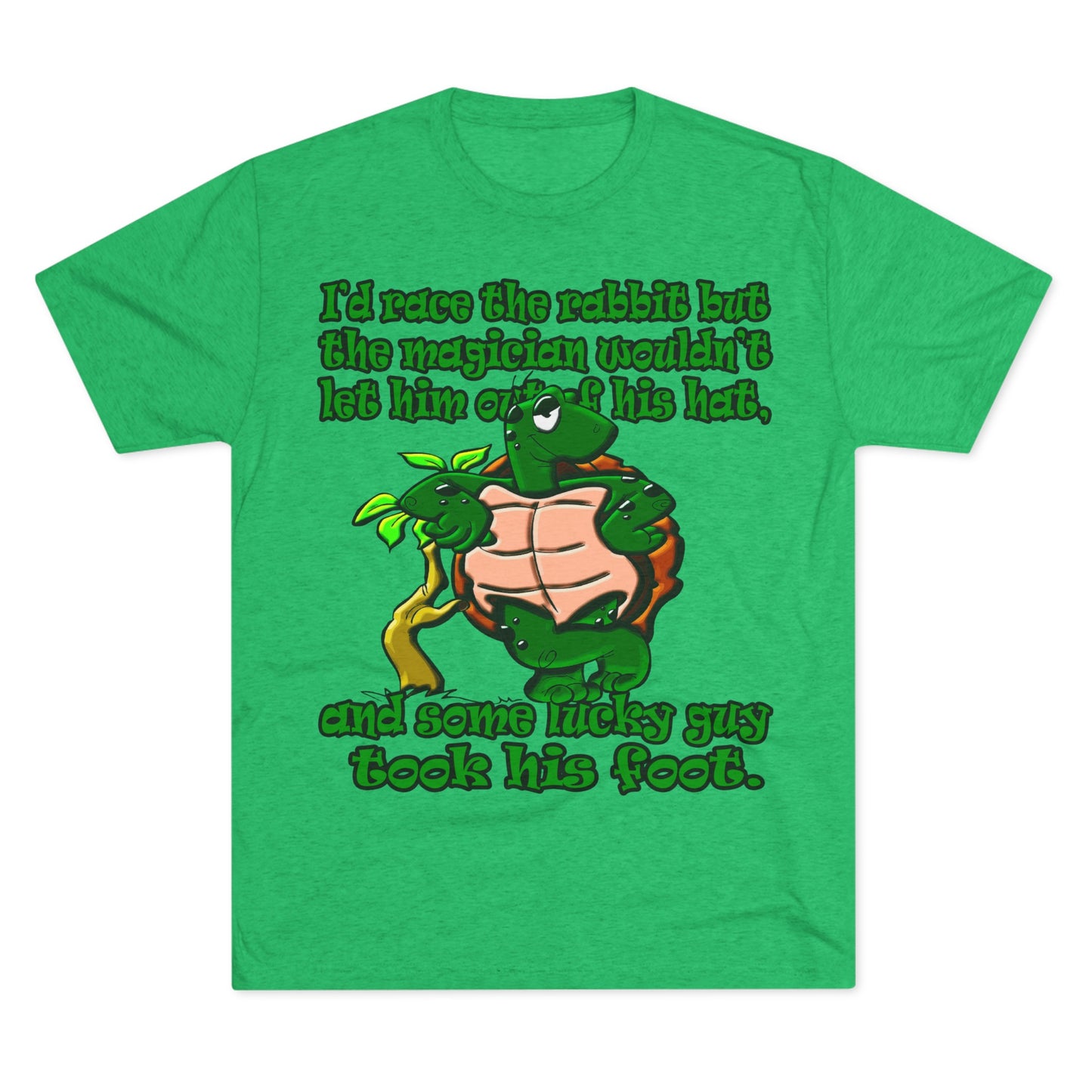 turtle race - Unisex Tri-Blend Crew Tee