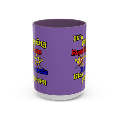 popping like popcorn - Accent Mug (light purple)