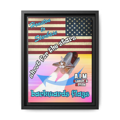 shoot for the stars - framed canvas art (color blur)