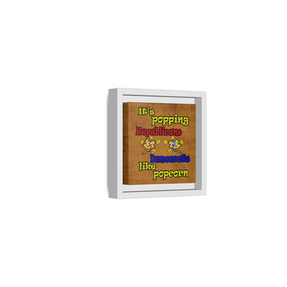 popping like popcorn - framed canvas art (brown papyrus)