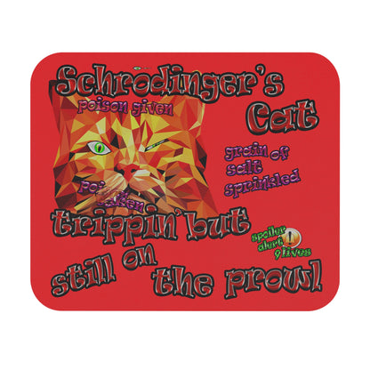 schrodinger's cat - Mouse Pad (Rectangle) (red)