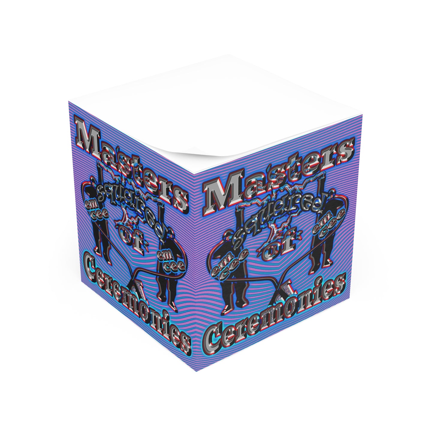 em cee squared - note cube (light blue-purple wave)