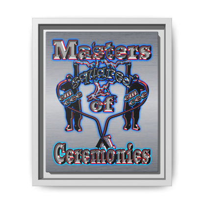 em cee squared - framed canvas art (brushed nickel)