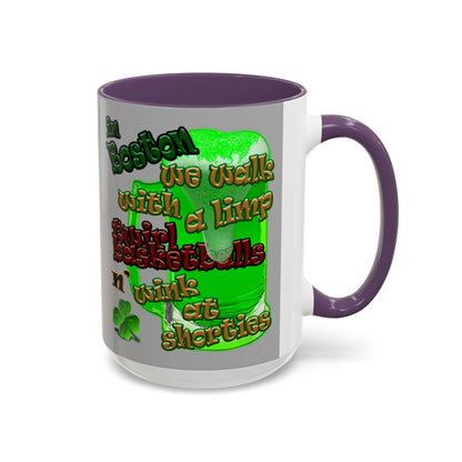 celtics logo - Accent Mug (light grey)