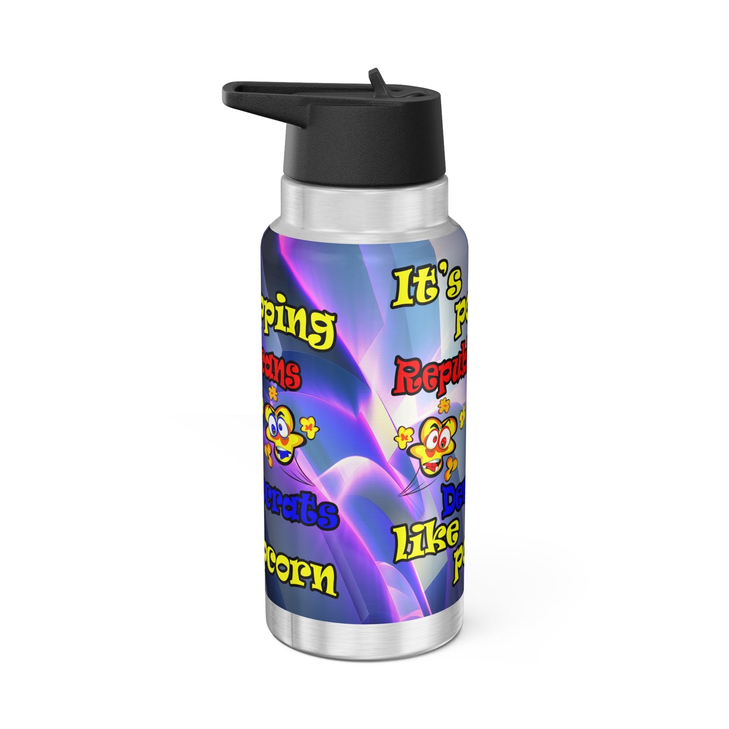 popping like popcorn - Gator Tumbler, 32oz  (grey-pink wave)