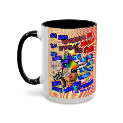 drop the beat - Accent Mug (yellow-orange wave)