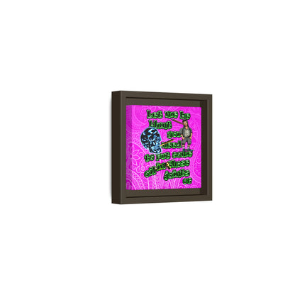 og - framed canvas art (pink swirl)