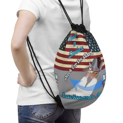 shoot for the stars - Drawstring Bag (grey)