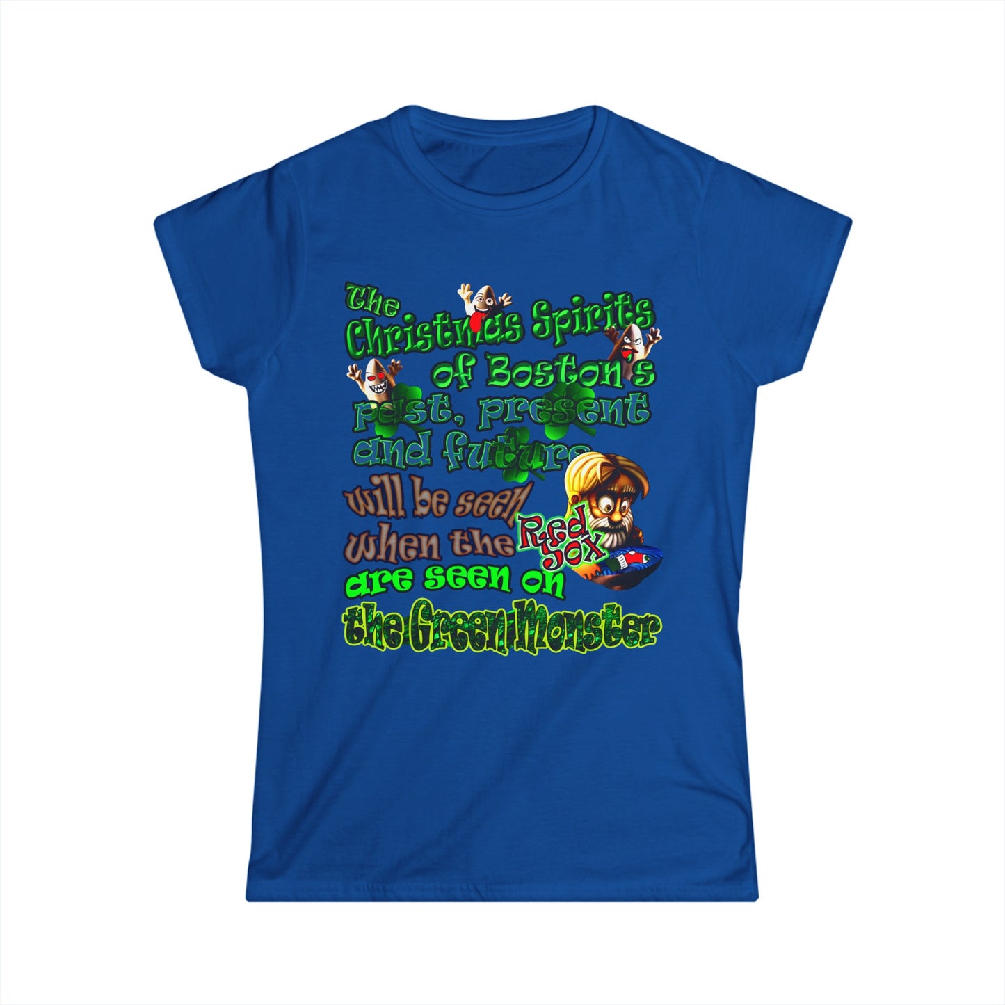 christmas spirits of boston - Women's Softstyle Tee