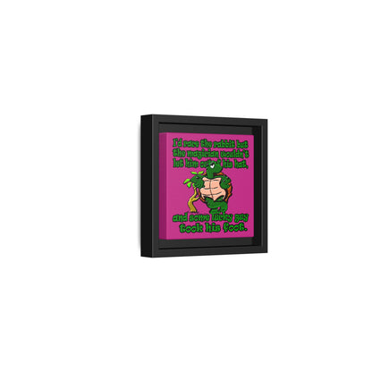 turtle race - framed canvas art (pink)