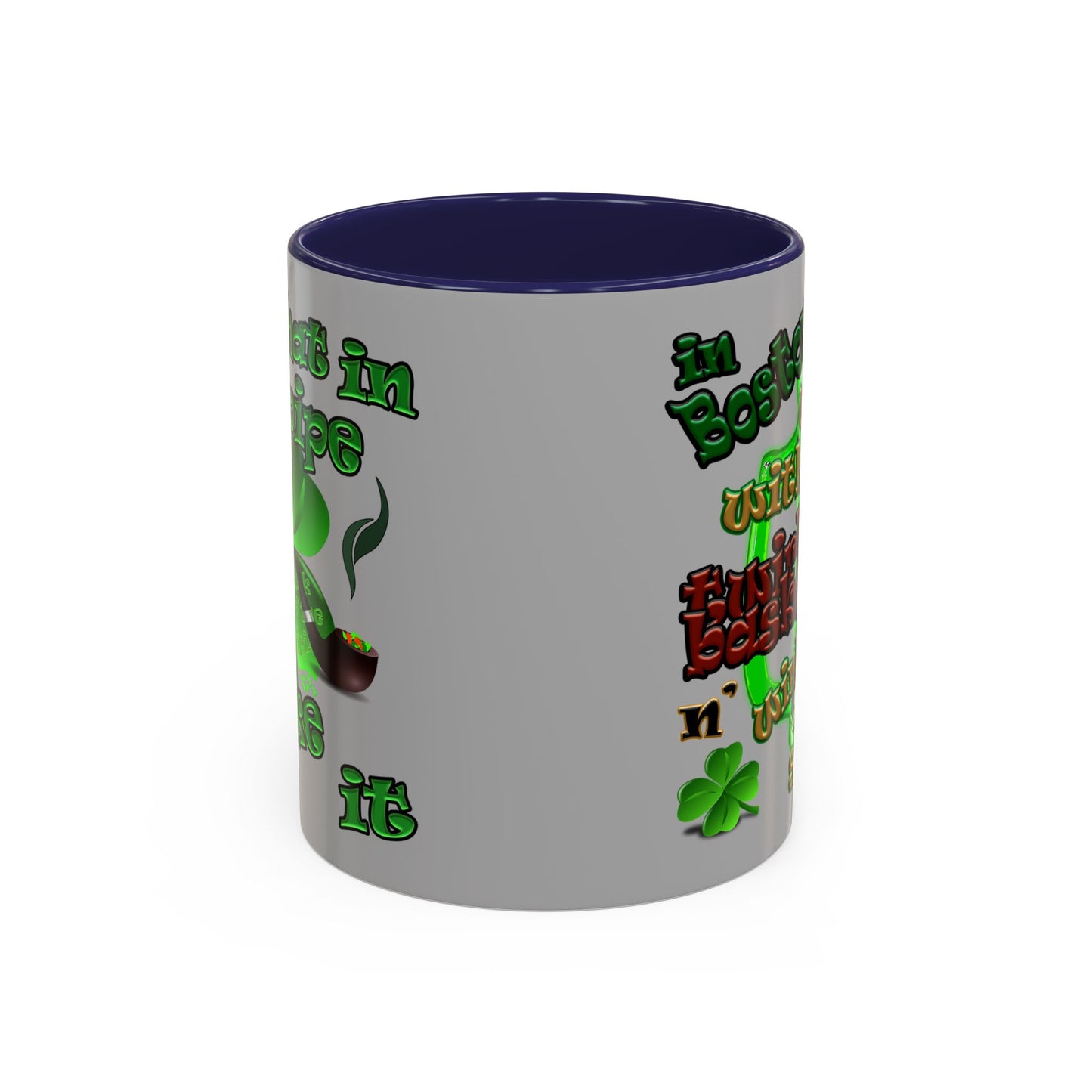 celtics logo - Accent Mug (light grey)
