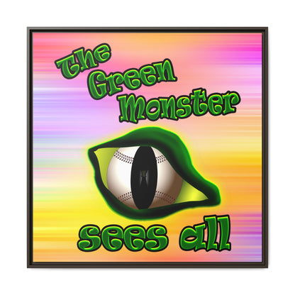 green monster - framed canvas art (color blur)