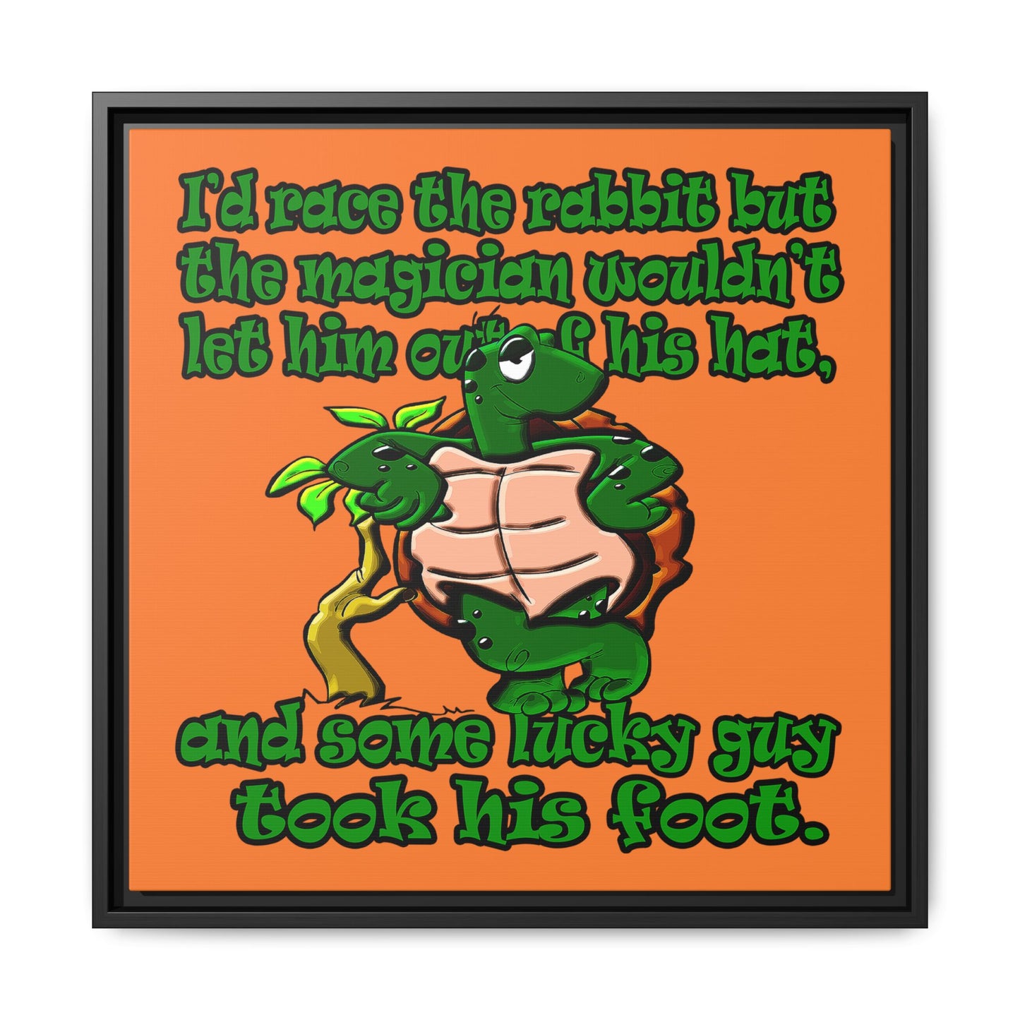 turtle race - framed canvas art (crusta)