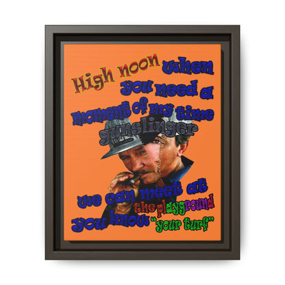 high noon - framed canvas art (crusta)