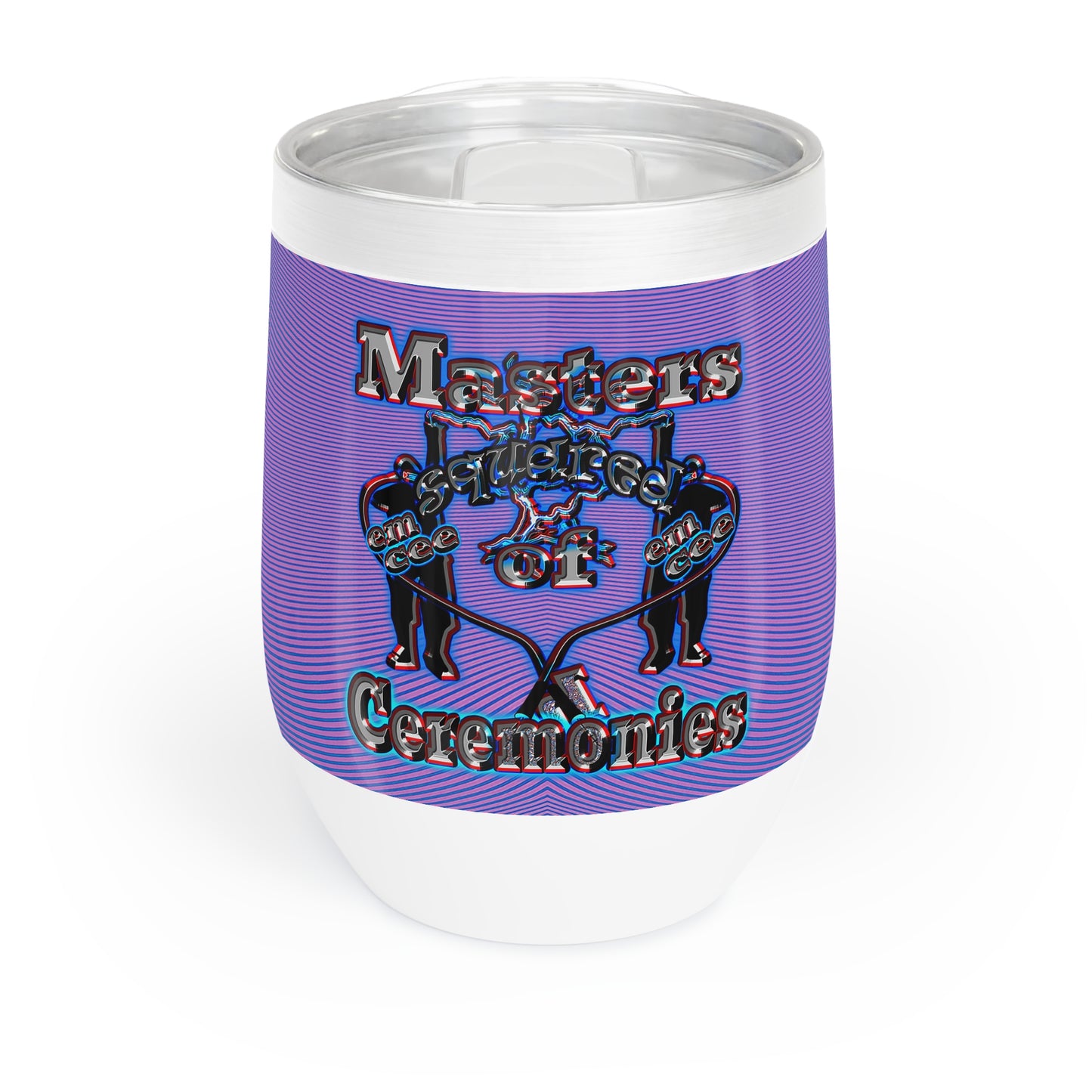 em cee squared - Chill Wine Tumbler (light blue-purple wave)