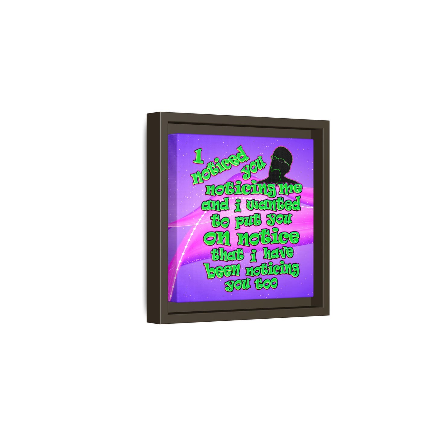 noticed you noticing - framed canvas art (purple-pink wave)