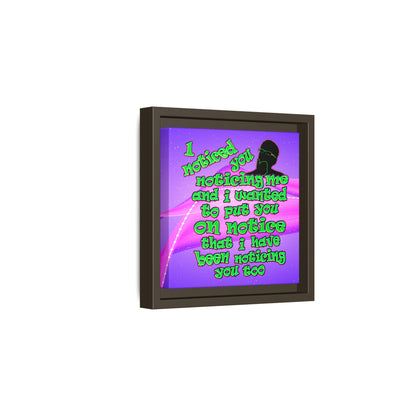 noticed you noticing - framed canvas art (purple-pink wave)
