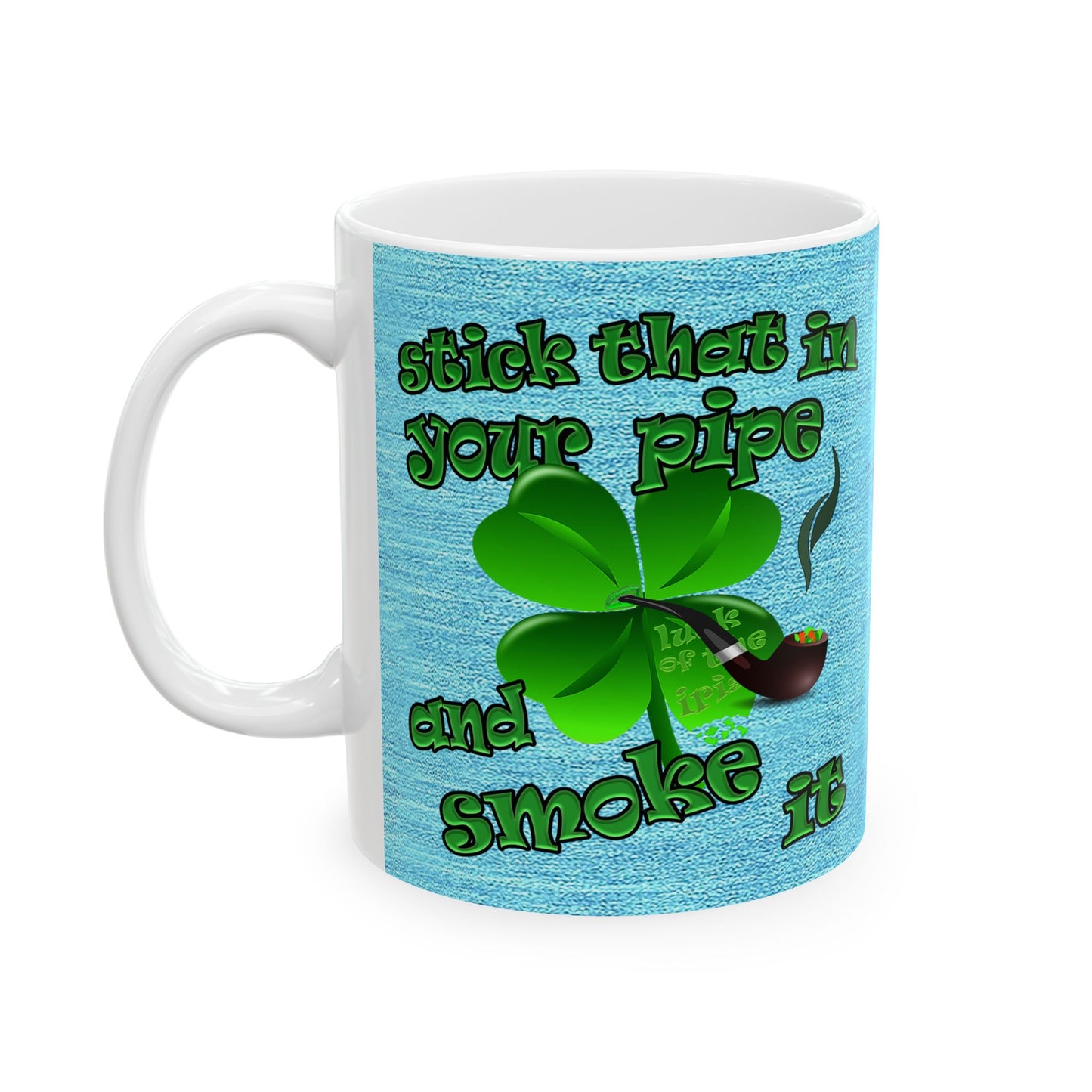 celtics logo - White Mug (faded blue)