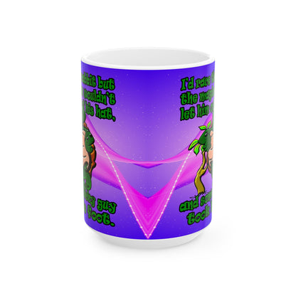 turtle race - White Mug (purple-pink wave)