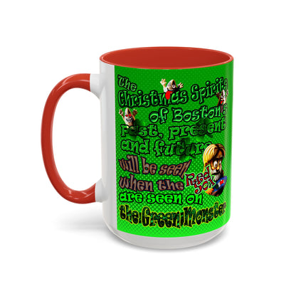christmas spirits of boston - Accent Mug (logo green)