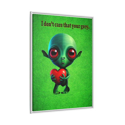 I don't care that your grey - framed canvas art (green turf)