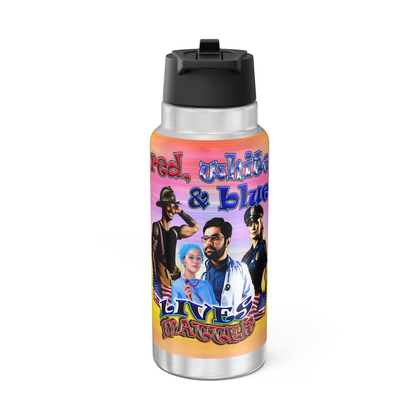 rw&b lives matter - Gator Tumbler, 32oz  (color blur)