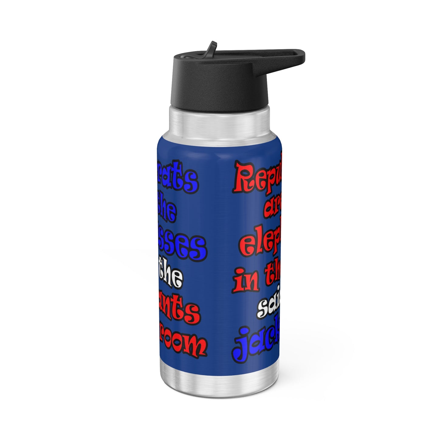 donkeys and elephants - Gator Tumbler, 32oz (dark blue)