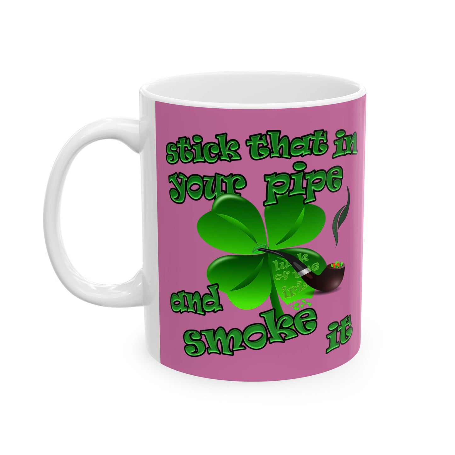 celtics logo - White Mug (light pink)