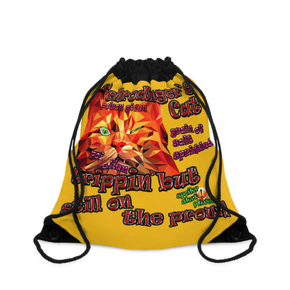 schrodinger's cat - Drawstring Bag (yellow)