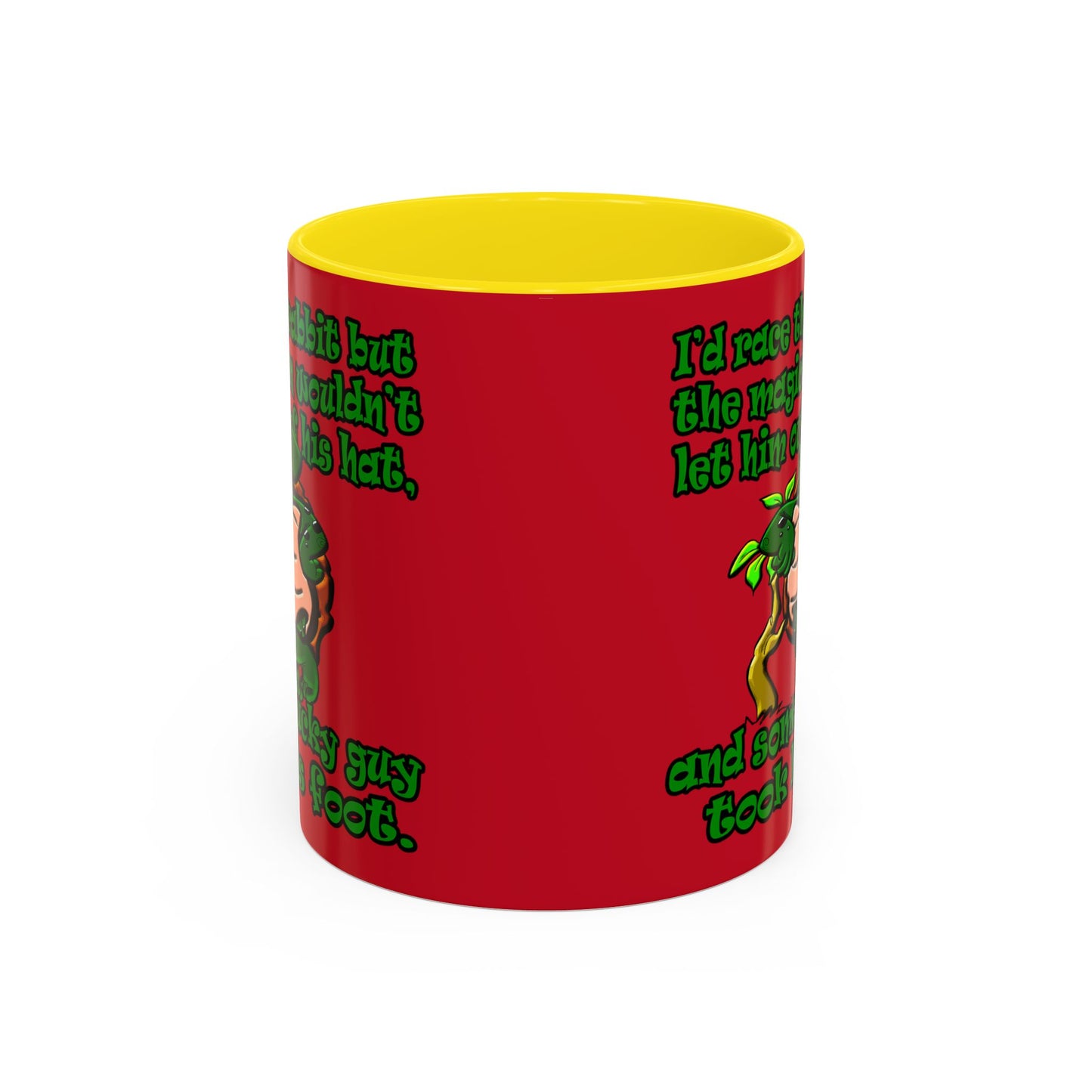turtle race - Accent Mug (dark red)