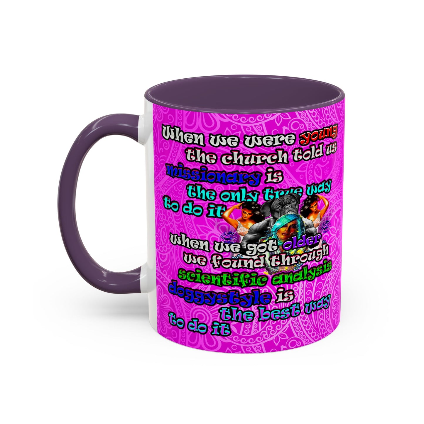 doggystyle - Accent Mug (pink swirl)