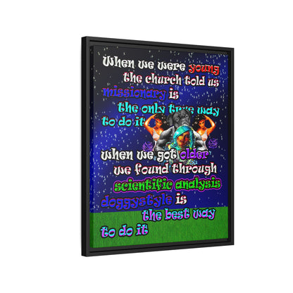 doggystyle - framed canvas art ('snoops' background)