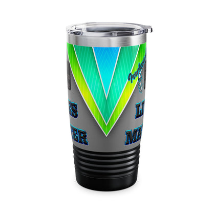 irrelevant - Ringneck Tumbler, 20oz (rainbow split)