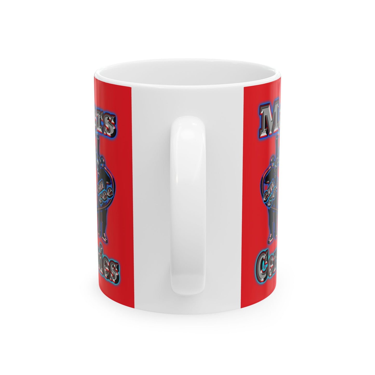 em cee squared - White Mug (red)