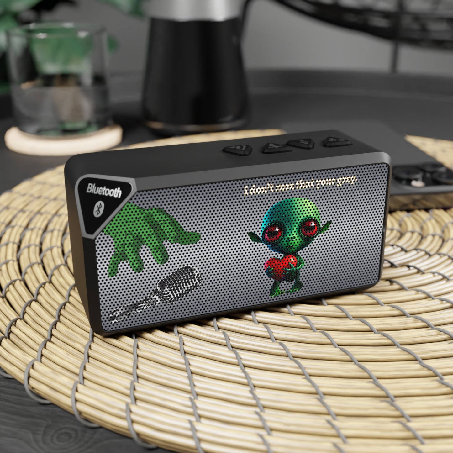 I don't care that your grey - Jabba Bluetooth Speaker (brushed nickel)