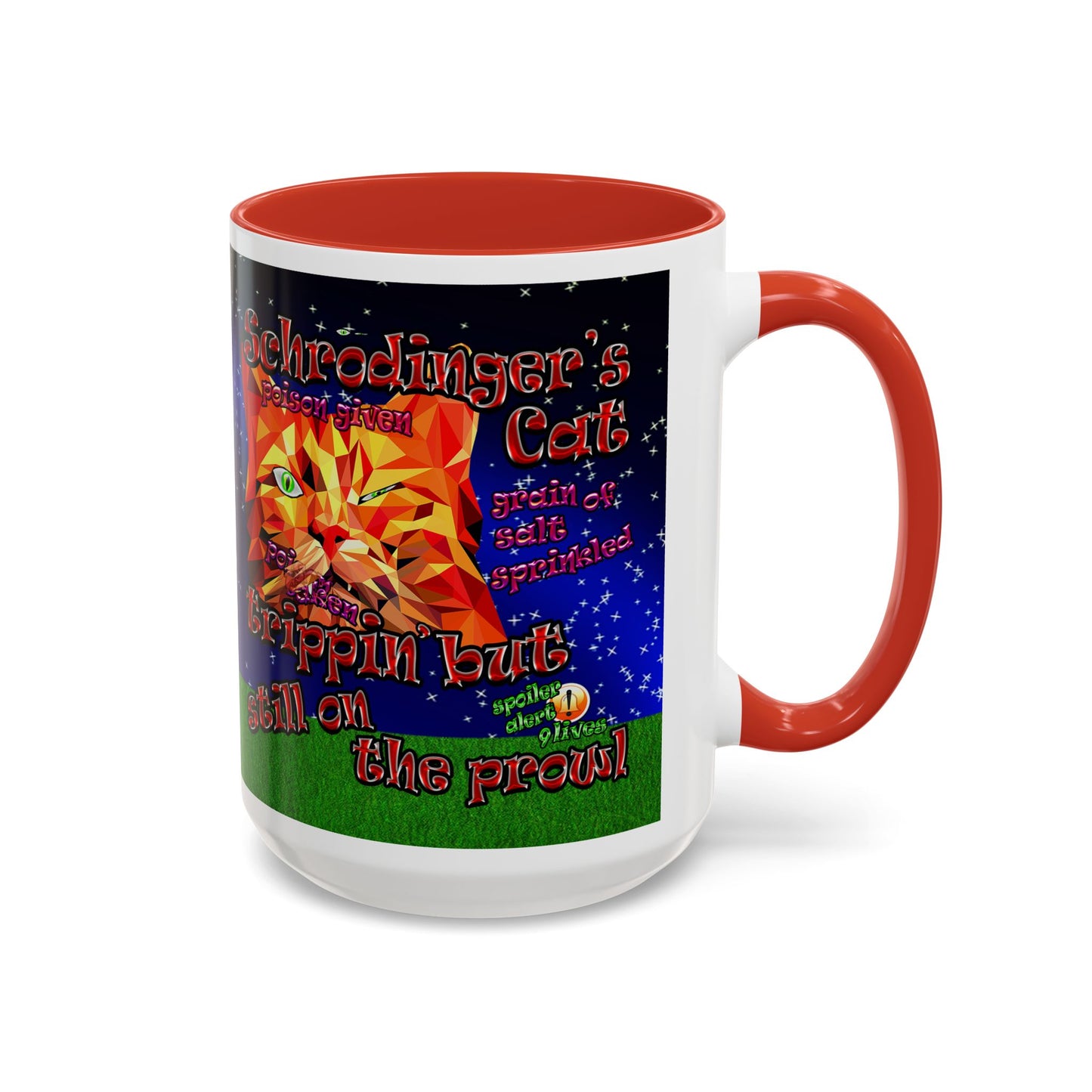 schrodinger's cat - Accent Mug ('snoops' background)