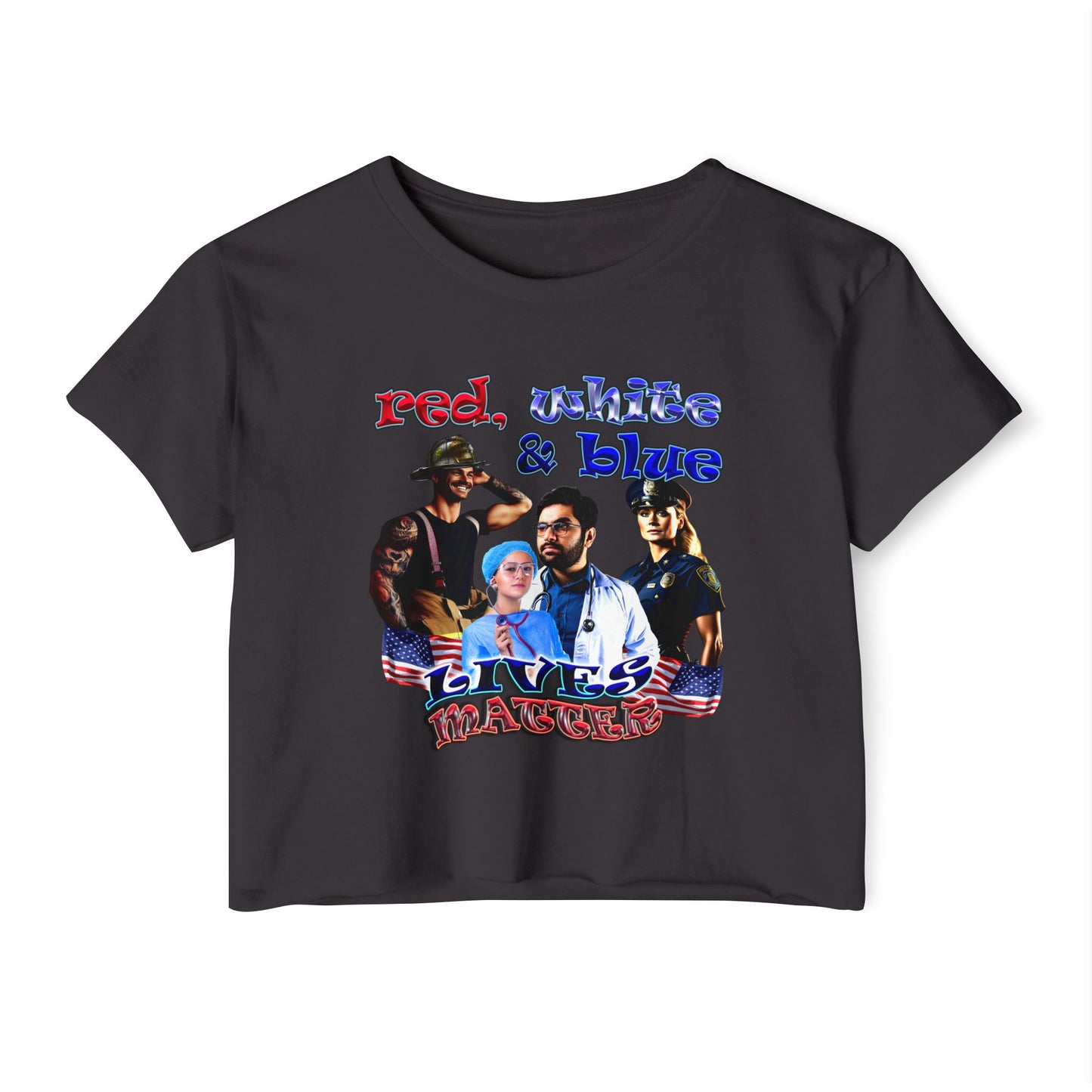 rw&b lives matter - Women's Festival Crop Top