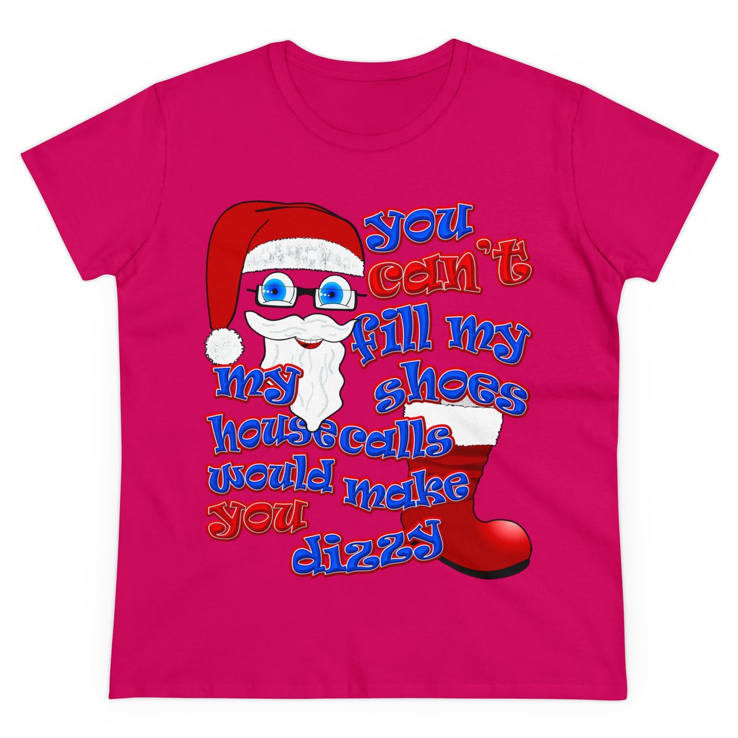 santa's shoes - Women's Midweight Cotton Tee