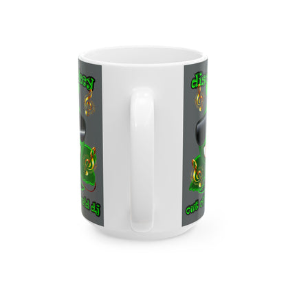 disc jockey - White Mug (dark grey)