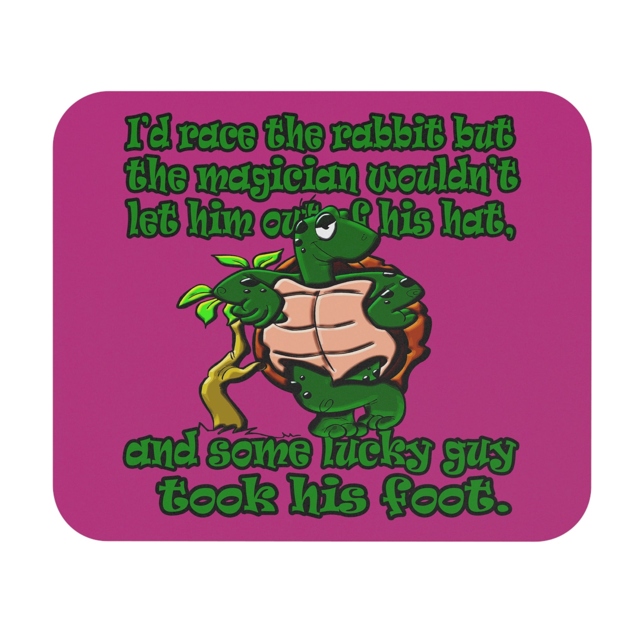 turtle race - Mouse Pad (Rectangle) (pink)