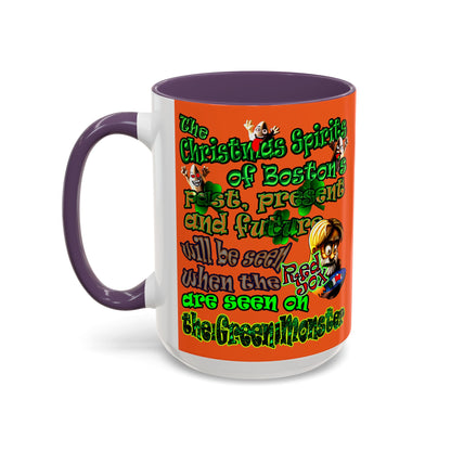 christmas spirits of boston - Accent Mug (orange)