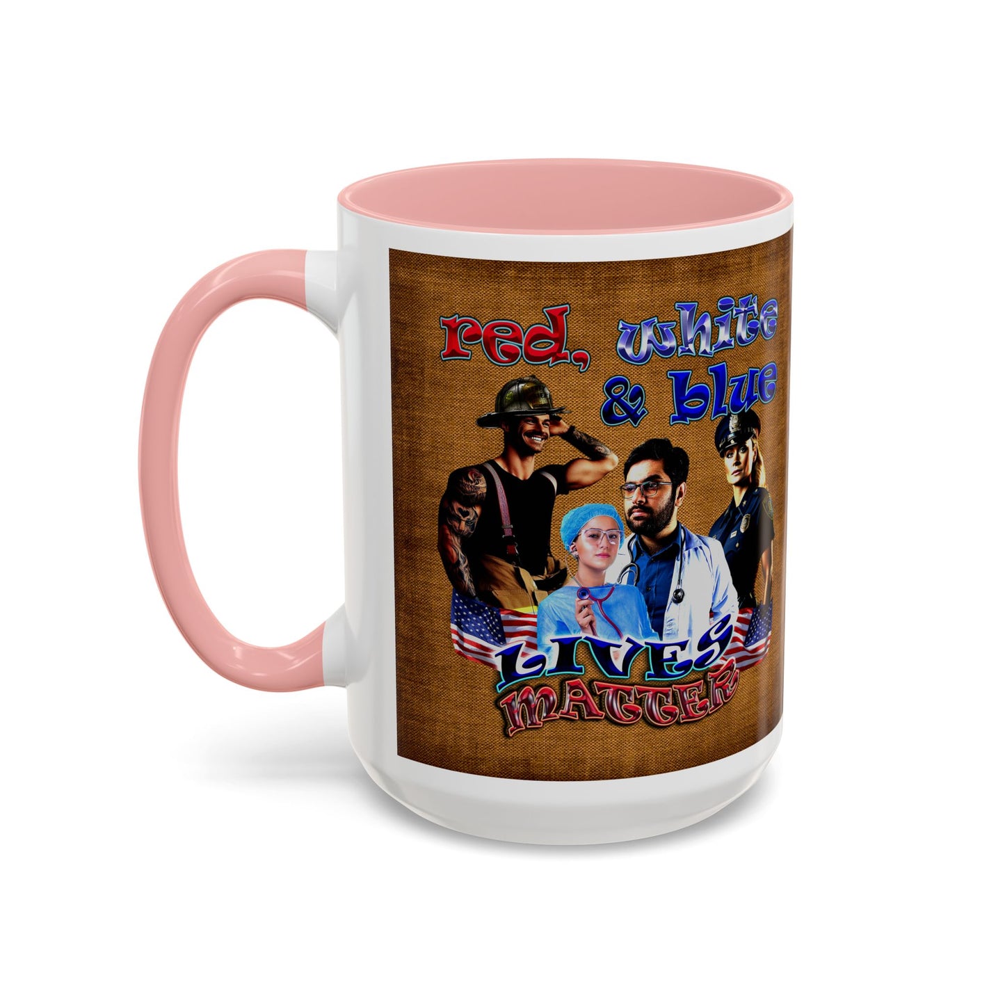 rw&b lives matter - Accent Mug (brown papyrus)